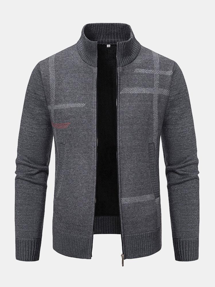 Herre Blazer Jakke Urban Casual Med Lynlås 3