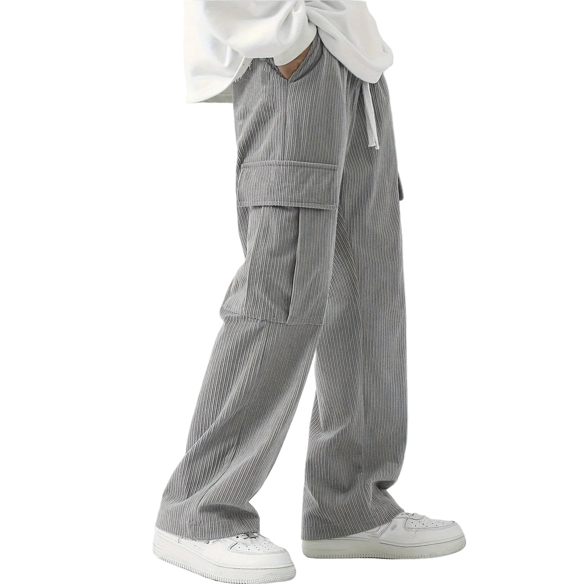 Herre Cargobukser i Corduroy Stil 0