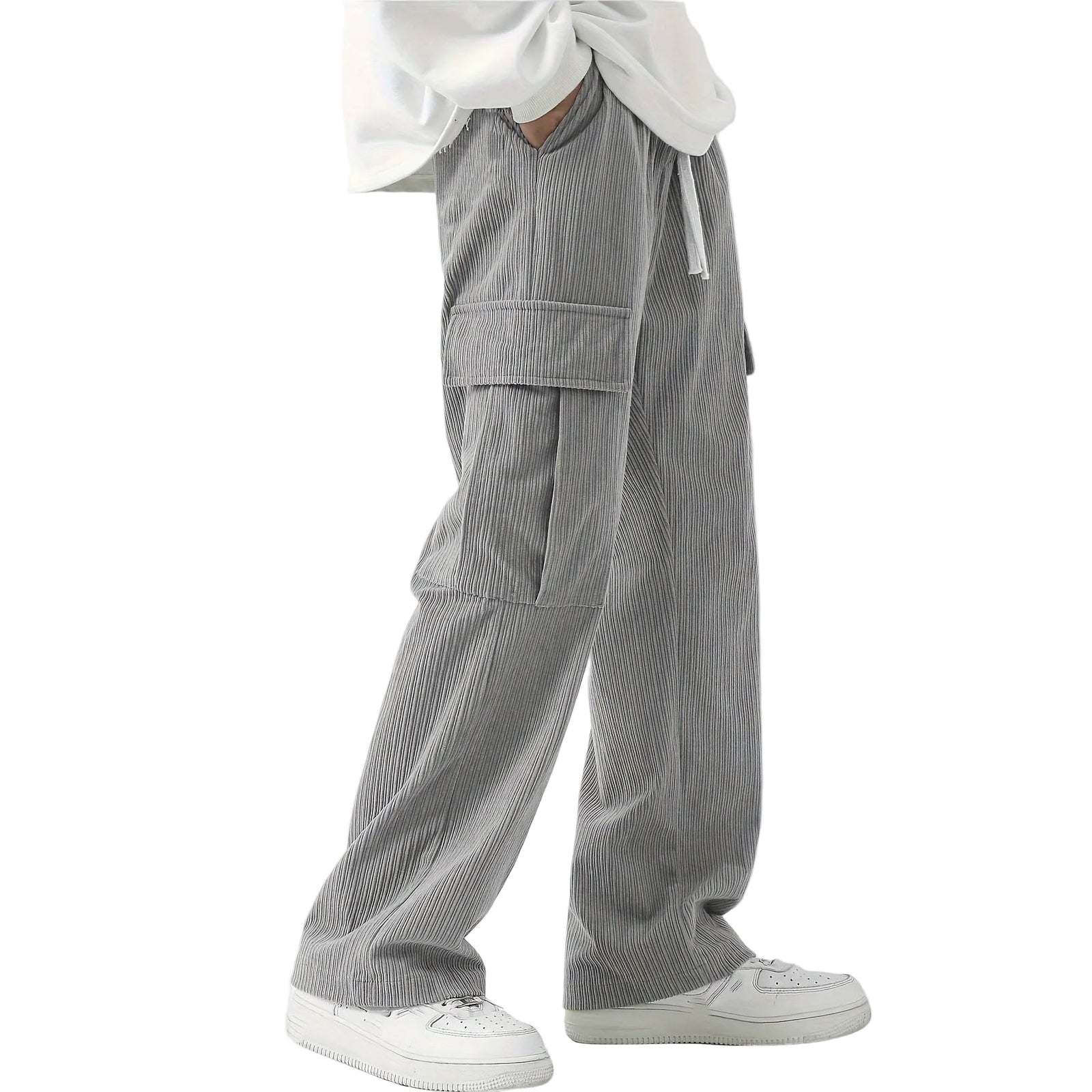 Herre Cargobukser i Corduroy Stil 0