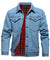 Herre Denim Jakke Flannel Foring 4