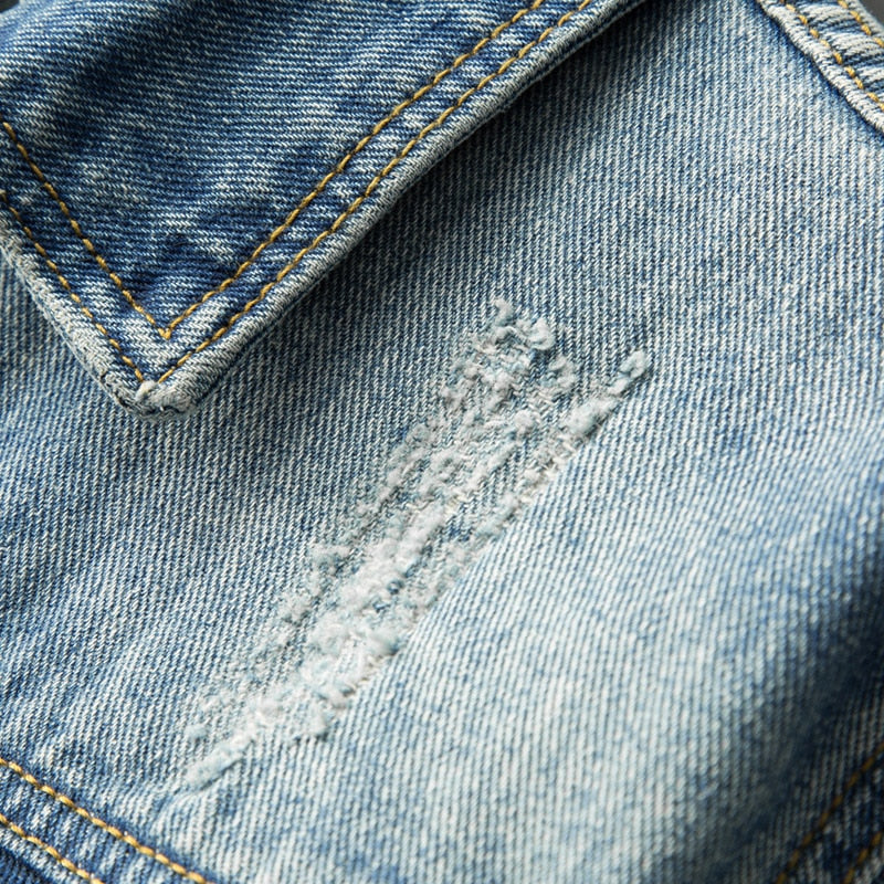 Herre Denim Jakke Skræddersyet Komfort 4