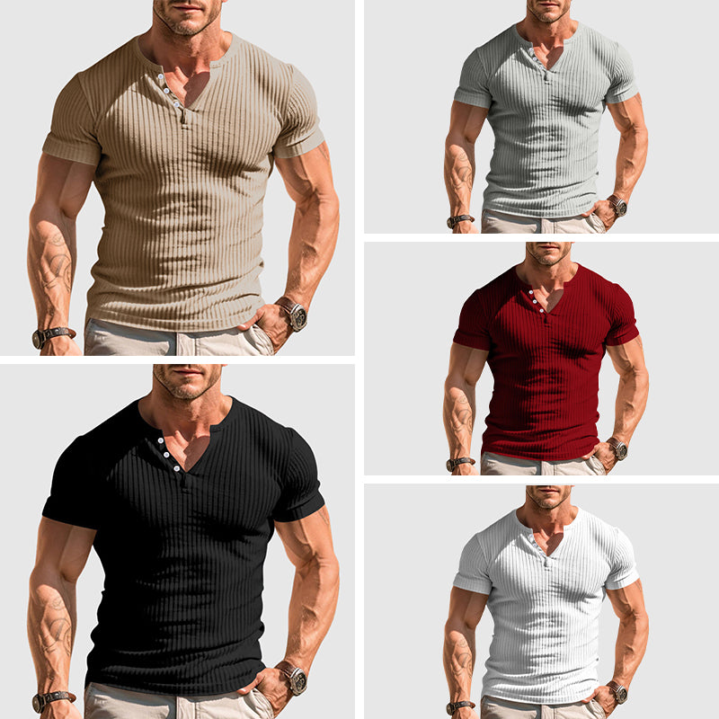 Herre Henley Skjorte Urban Stil 5