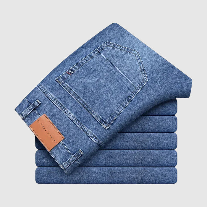 Herre Jeans Højtaljet Med Lige Ben 6