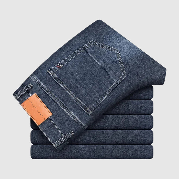 Herre Jeans Højtaljet Med Lige Ben 7