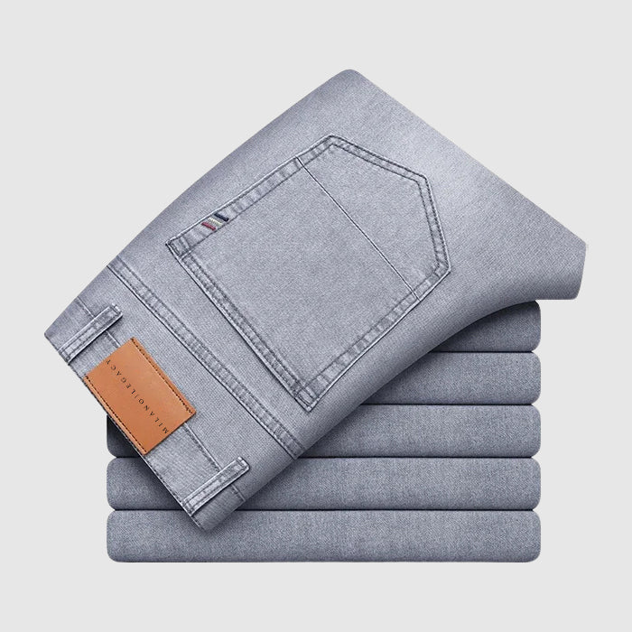 Herre Jeans Højtaljet Med Lige Ben 8