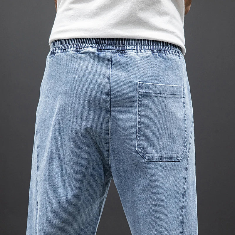 Herre Joggerbukser Tapered Denim Look 2