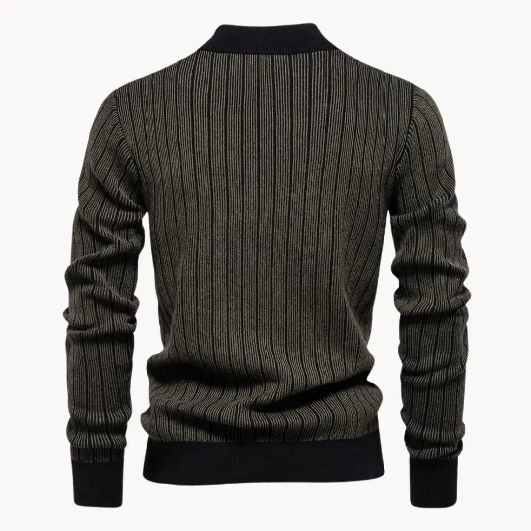 Herre Langærmet Sweater med Striber 2