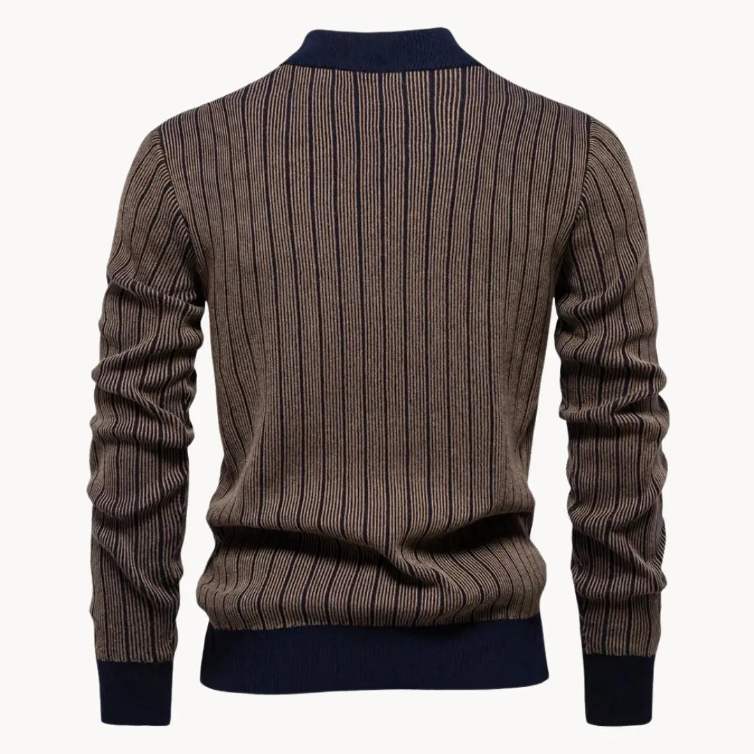 Herre Langærmet Sweater med Striber 3
