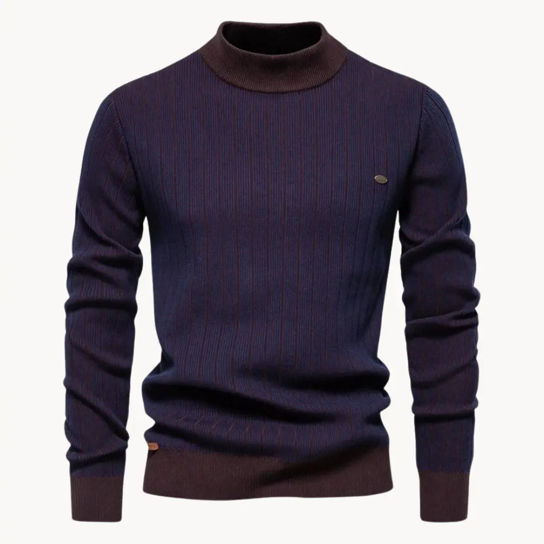 Herre Langærmet Sweater med Striber 6
