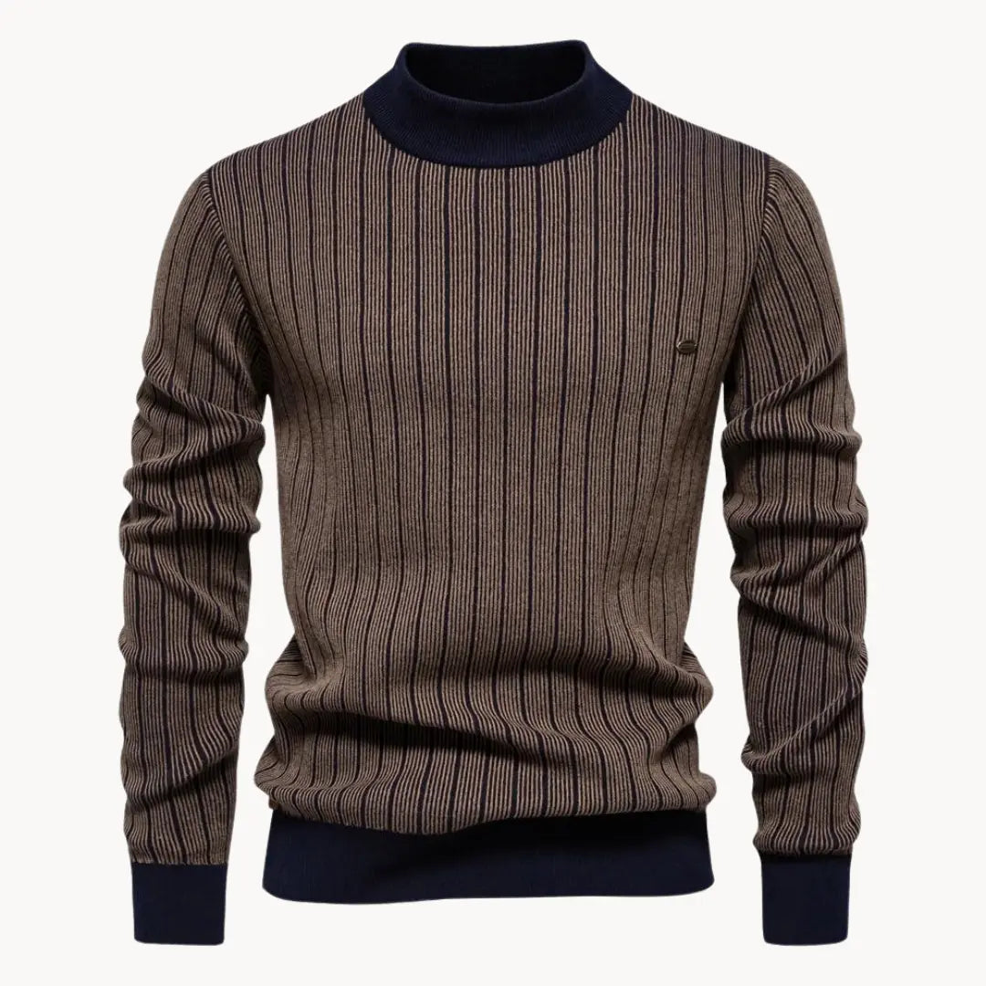 Herre Langærmet Sweater med Striber 7