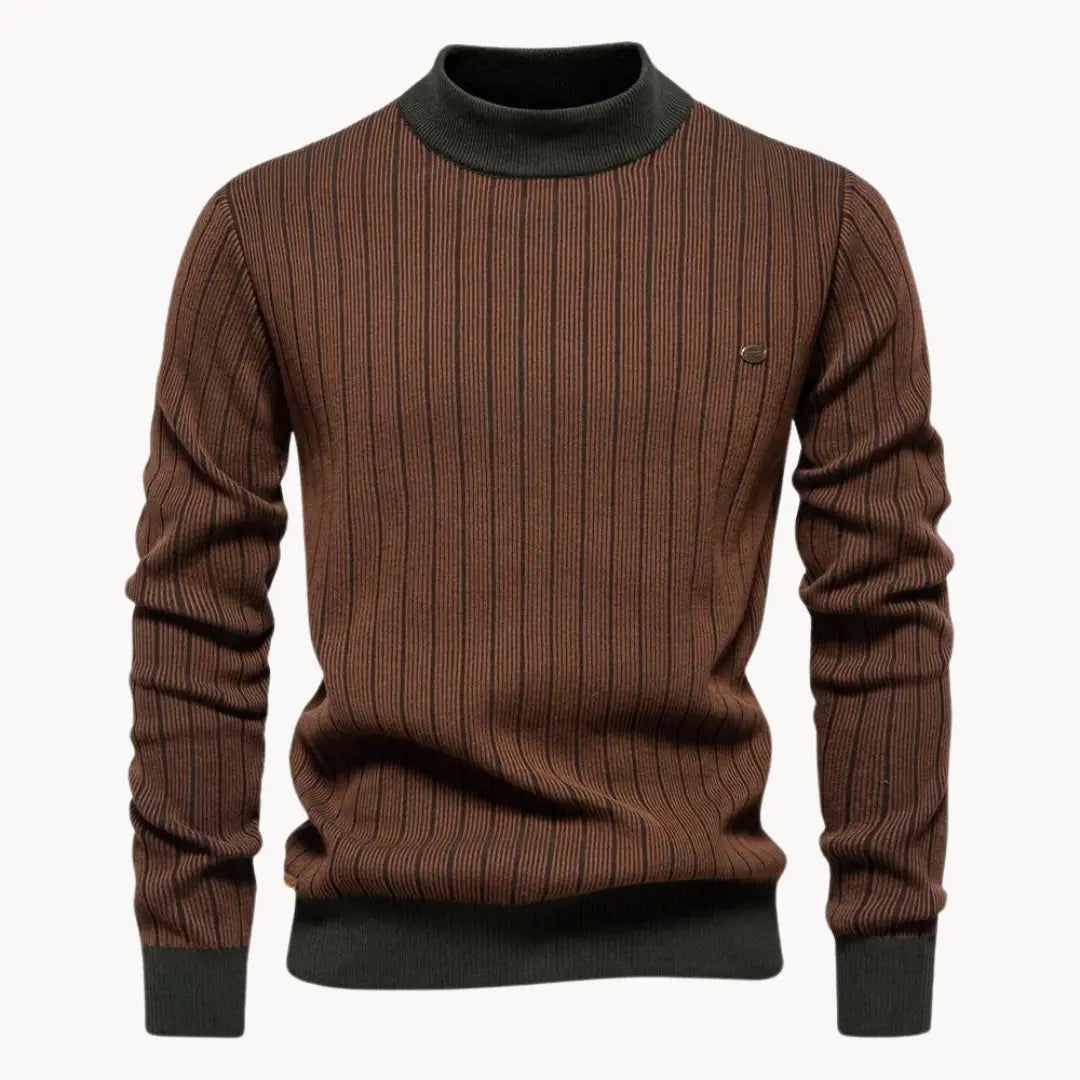 Herre Langærmet Sweater med Striber 8