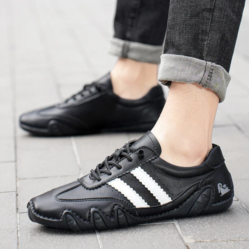 Herre Loafers Komfortabel Læder 4