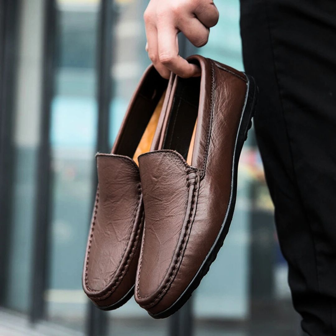 Herre Loafers Læder Elegant Slip-On Sko til Mænd 2
