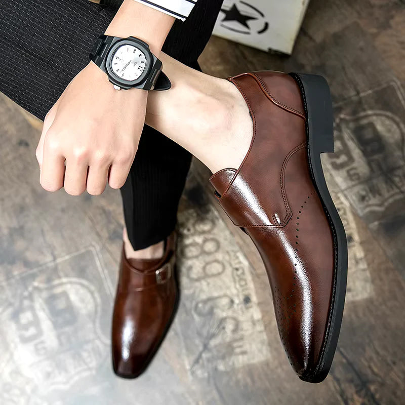 Herre Monk Strap Dress Sko Klassisk Design 4