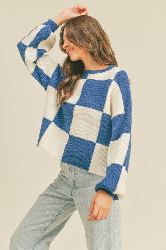 Herre Oversized Pullover Ternet Cobalt 1