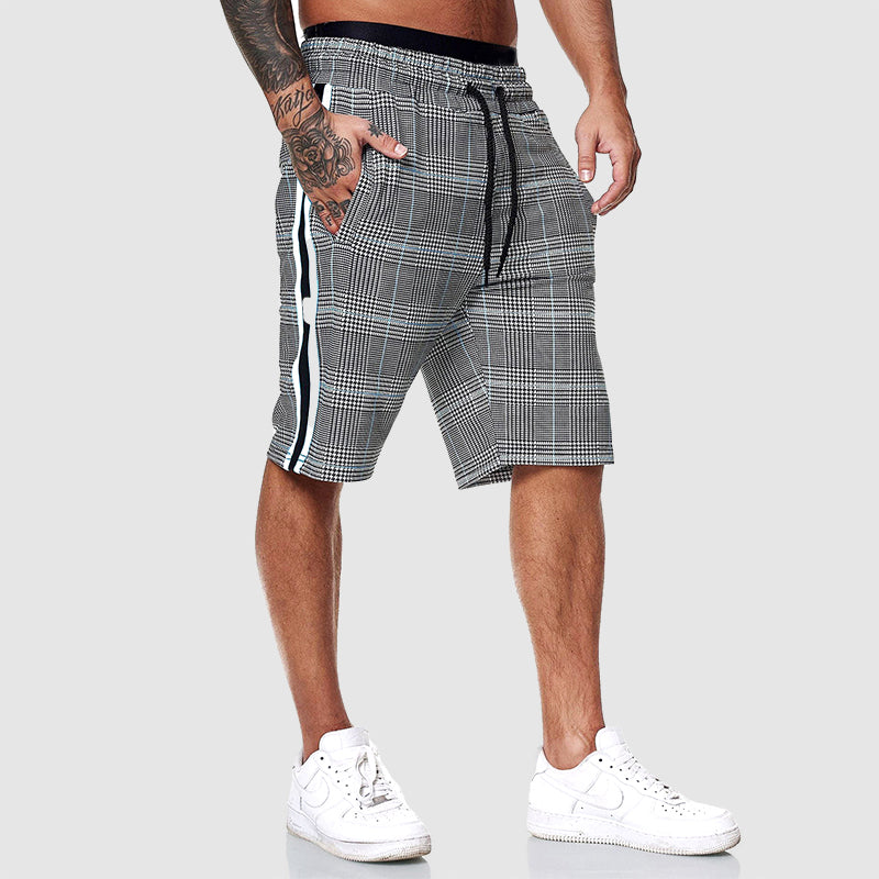 Herre Plaid Shorts Casual 1