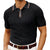 Herre Poloshirt Slim Fit Silke til Mænd Komfortabelt Design 0