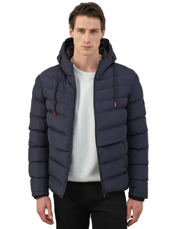 Herre Pufferjakke med Hætte Moderne Design 0