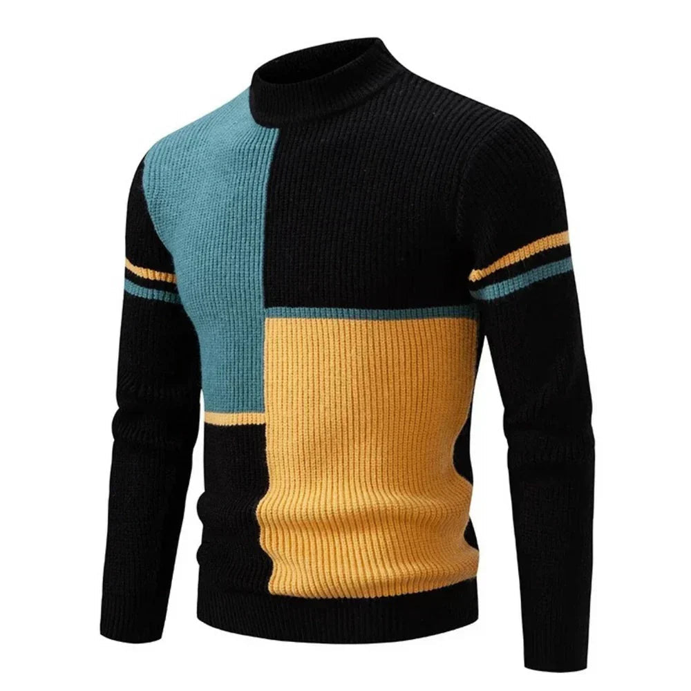 Herre Pullover Farveblokdesign Casual 6