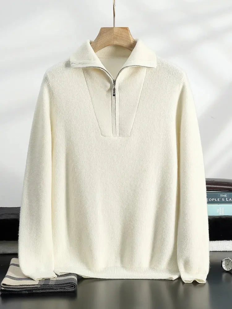 Herre Pullover Halv Lynlås Moderne Stil 7