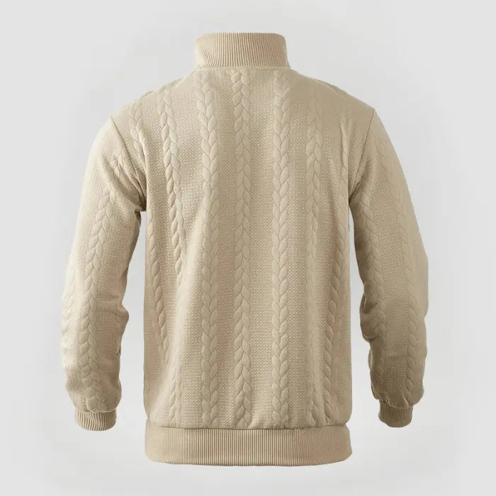 Herre Pullover Kvart Lynlås Klassisk Sweater 3