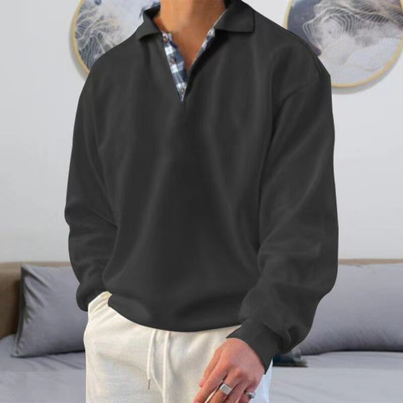 Herre Pullover Let Materiale Tidløs Design Komfortabel Pasform 4