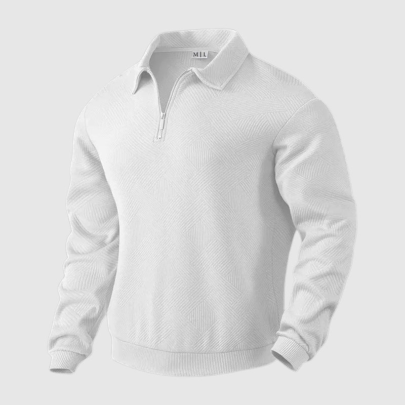 Herre Pullover Urban Polo Sweater Med Lynlåskrave 1
