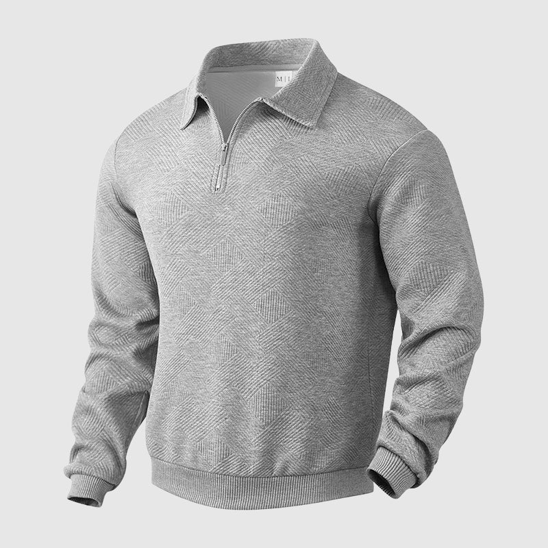 Herre Pullover Urban Polo Sweater Med Lynlåskrave 3