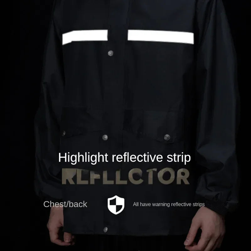 Herre Regnsæt Vandafvisende PVC Gummi til Motorcykel og Cykel 3