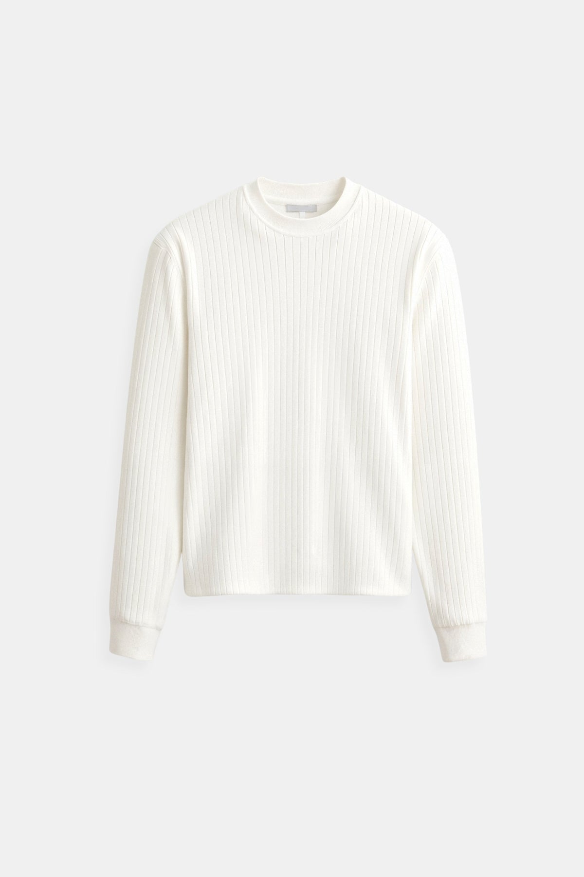 Herre Ribbet Strikket Sweater 0