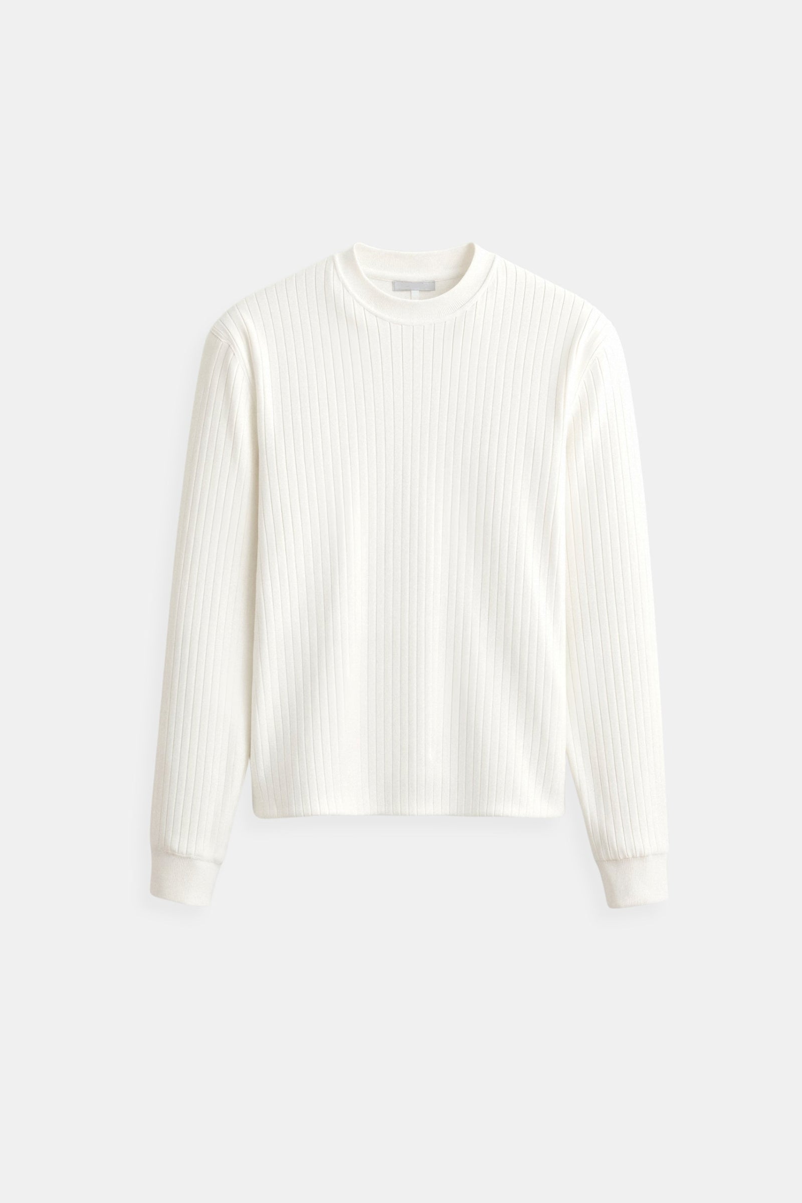 Herre Ribbet Strikket Sweater 0