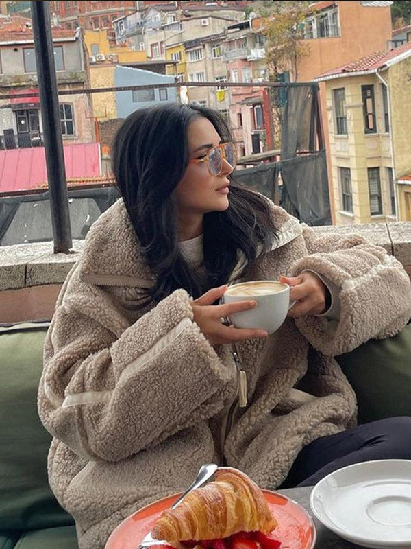 Herre Sherpa Jakke Urban Stil 2