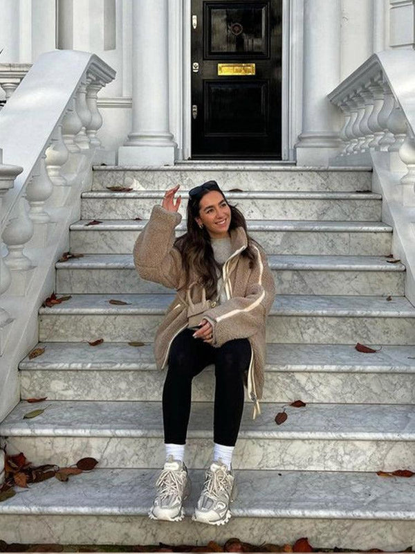 Herre Sherpa Jakke Urban Stil 3