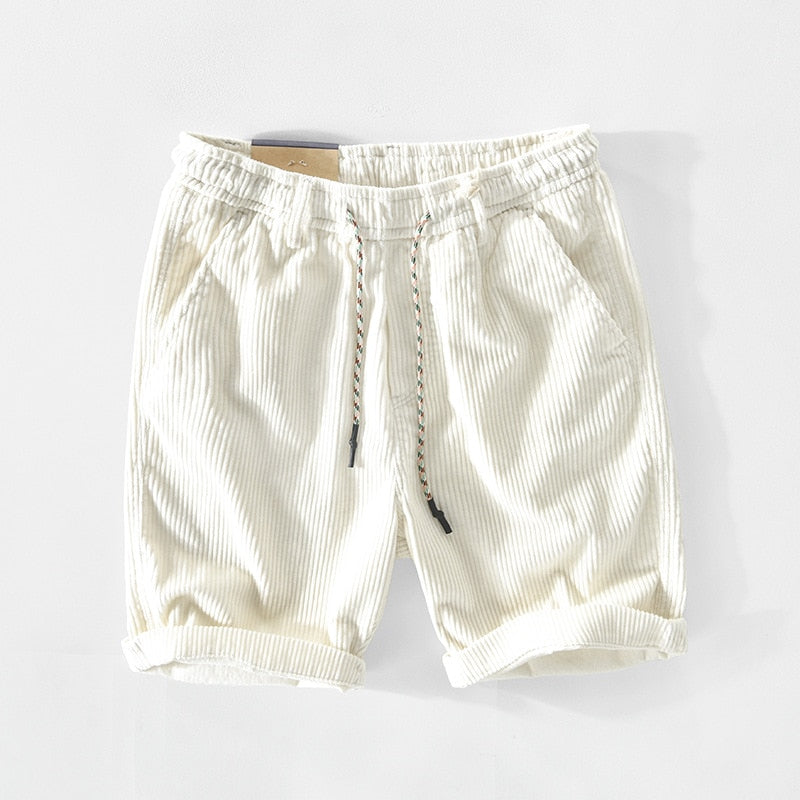 Herre Shorts Corduroy Løs Pasform Åndbart Materiale 2