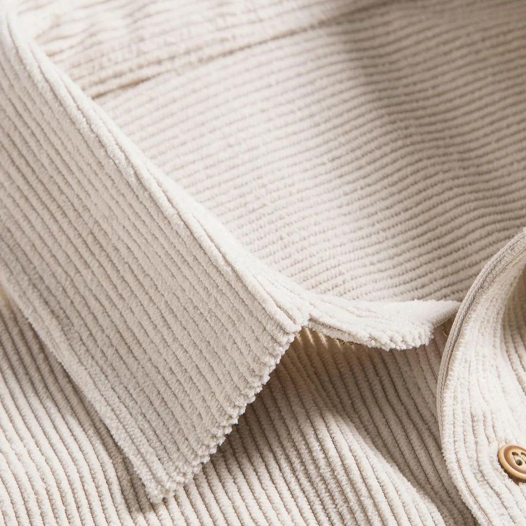 Herre Skjorte Corduroy Klassisk Design Komfortabel Pasform 5