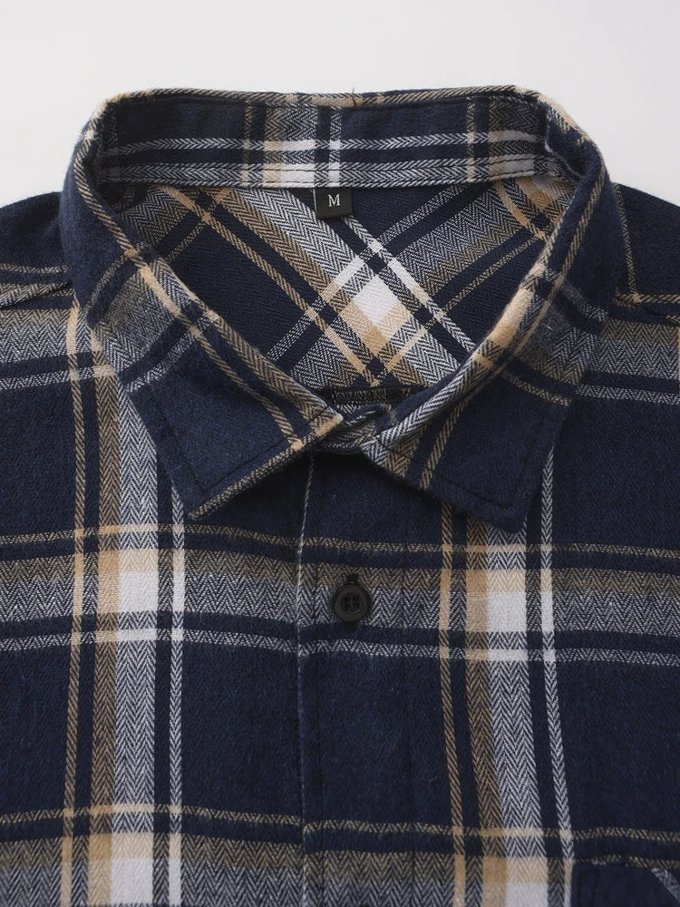 Herre Skjorte Langærmet Flannel Kato Klassisk Plaid 2