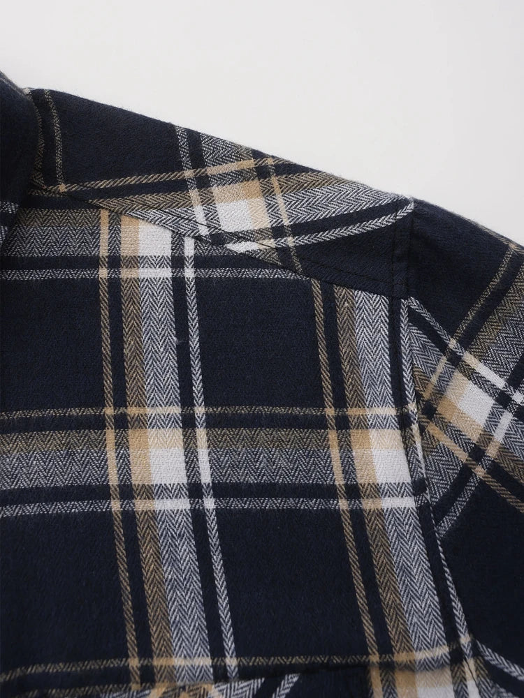 Herre Skjorte Langærmet Flannel Kato Klassisk Plaid 3