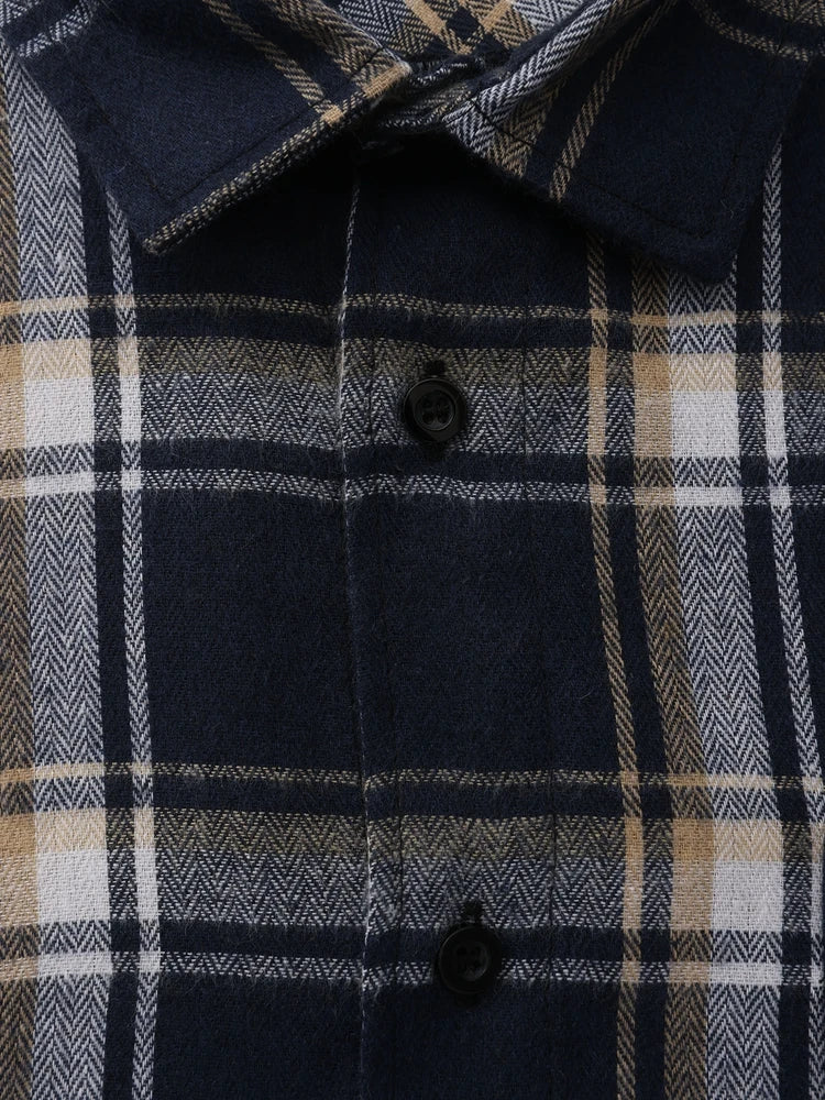 Herre Skjorte Langærmet Flannel Kato Klassisk Plaid 4