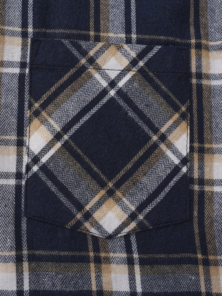 Herre Skjorte Langærmet Flannel Kato Klassisk Plaid 5