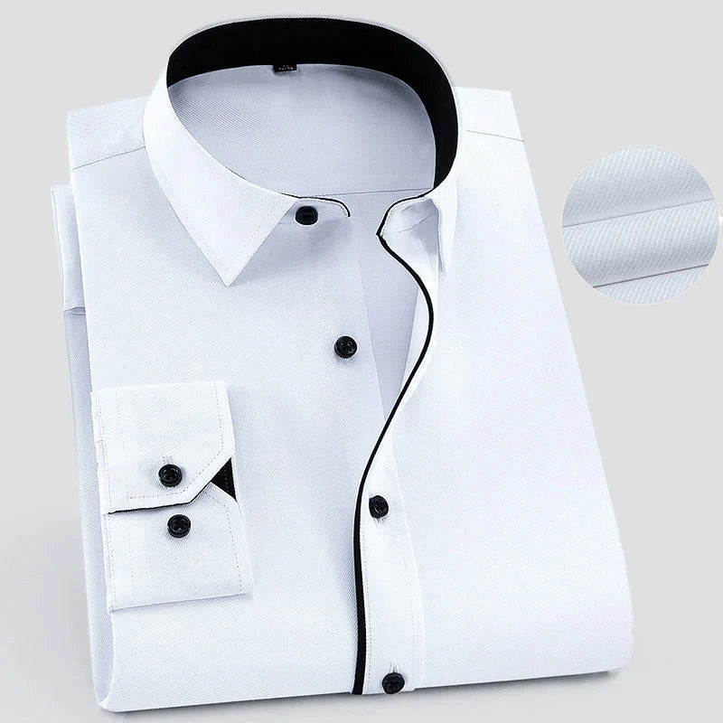 Herre Skjorte Langærmet Klassisk Design 0