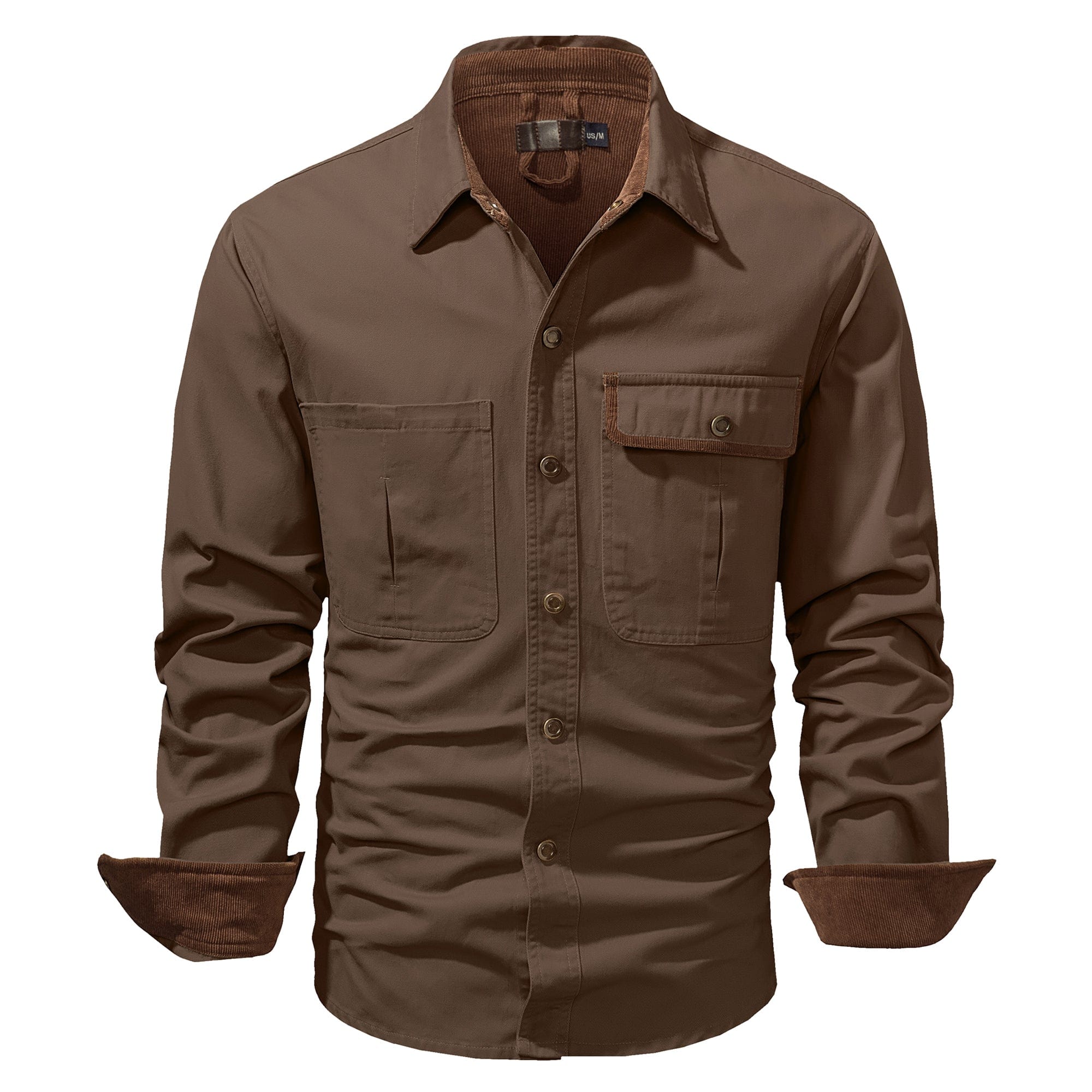 Herre Skjortejakke Dual-tone 100% Bomuld 3