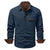Herre Skjortejakke Dual-tone 100% Bomuld 4
