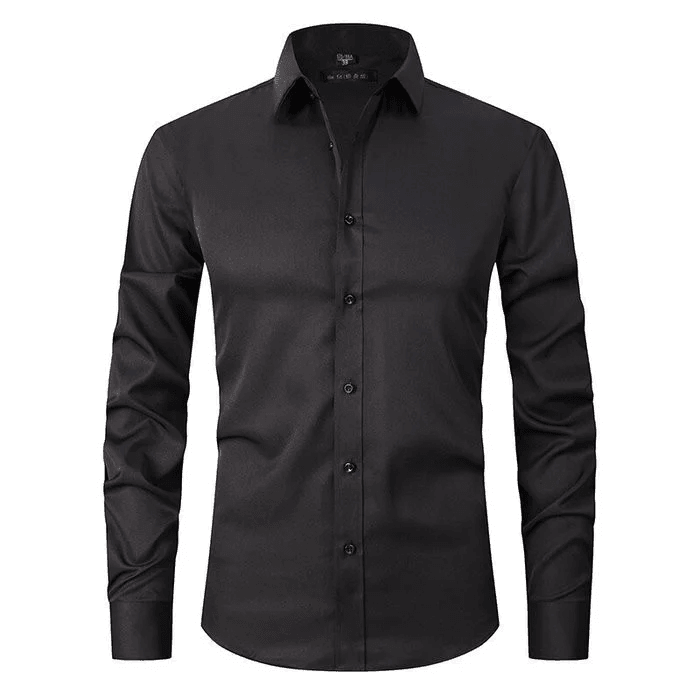 Herre Skjorter Smart Casual Slim Fit Stretchbart Åndbart Stof 4