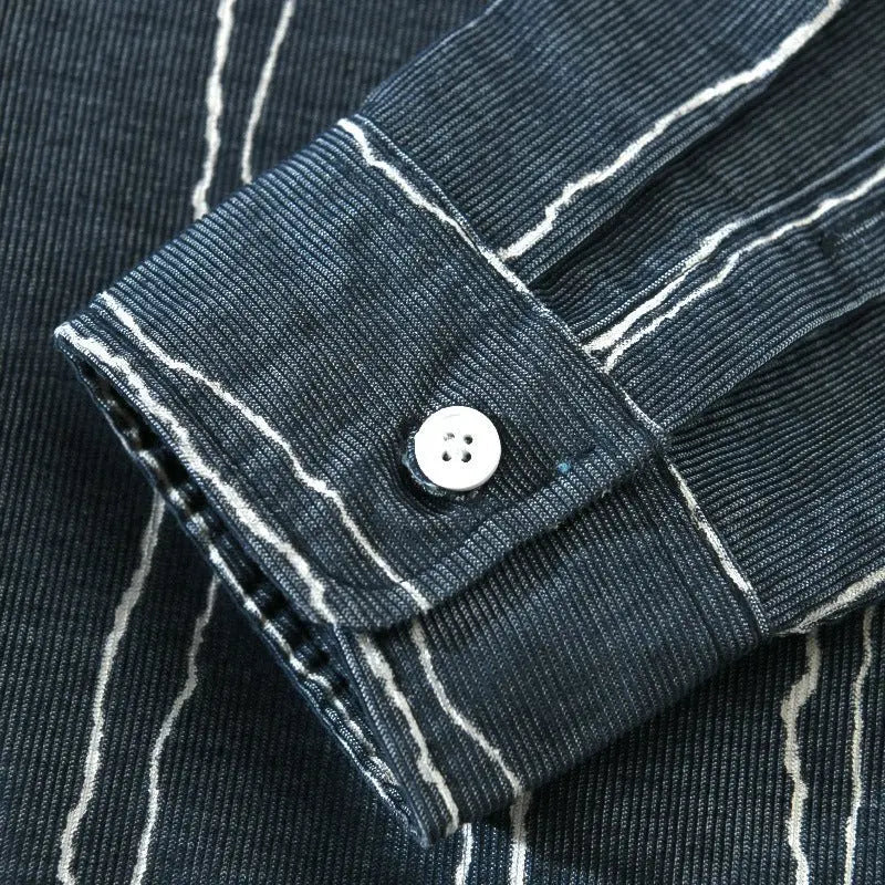 Herre Skjorter Stribet Stilmæssig Pasform 2