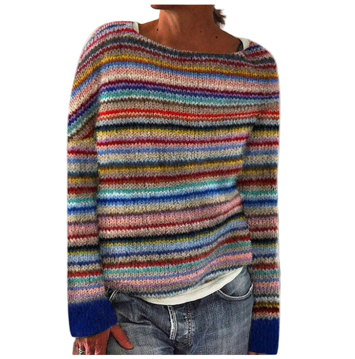 Herre Strikpullover med Rundhalsaussnit 0