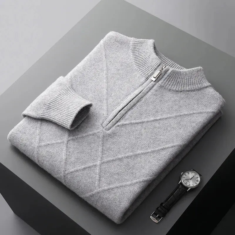 Herre Striktrøje Struktureret Casual Stil 2