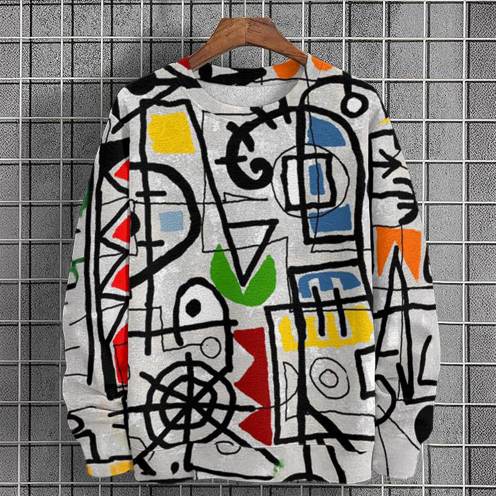 Herre Sweater med Geometrisk Mønster 3