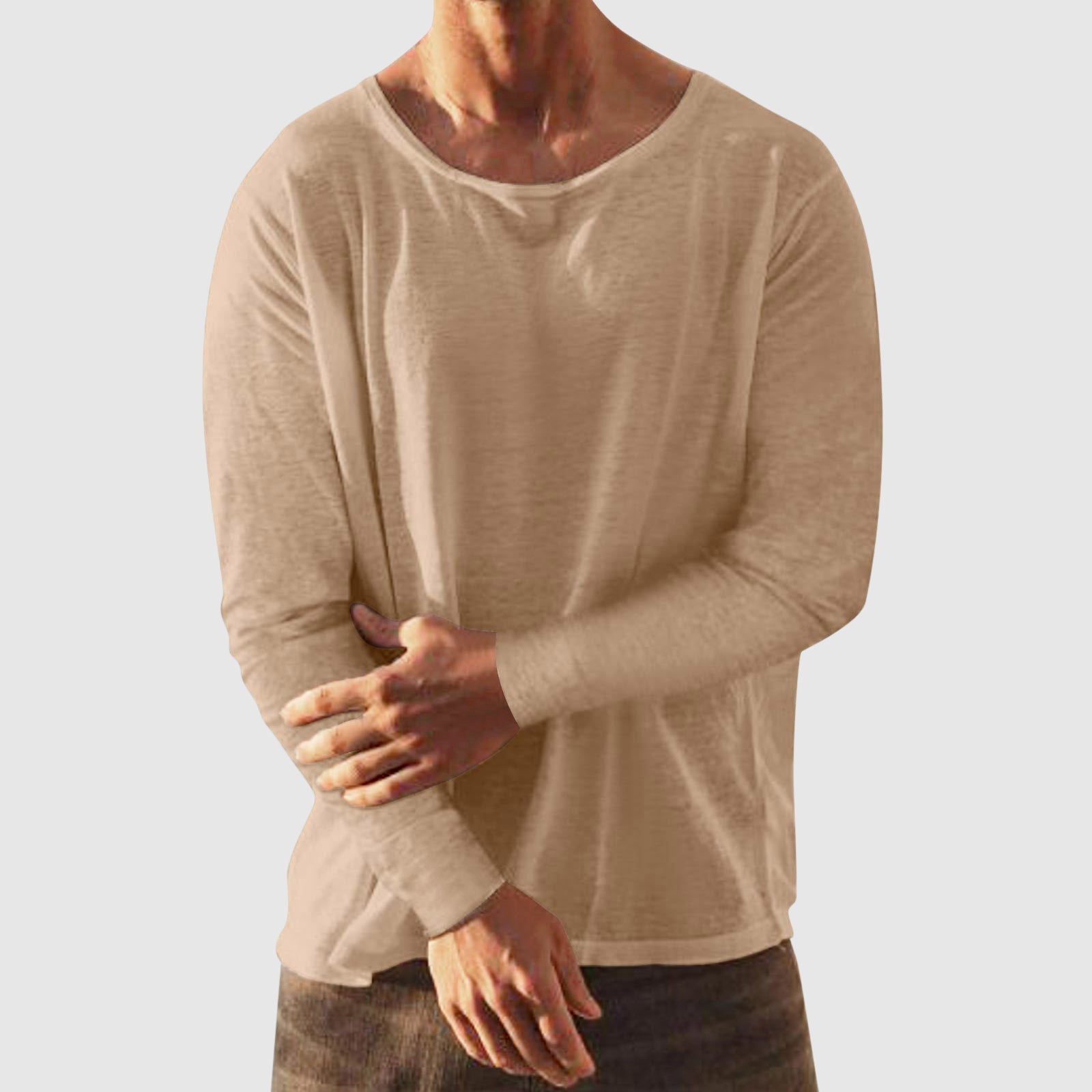 Herre T-shirt med Rund Hals og Moderne Stil 1