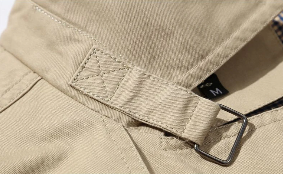 Herre Trenchcoat Struktureret Design Blødt Blandingsmateriale 4