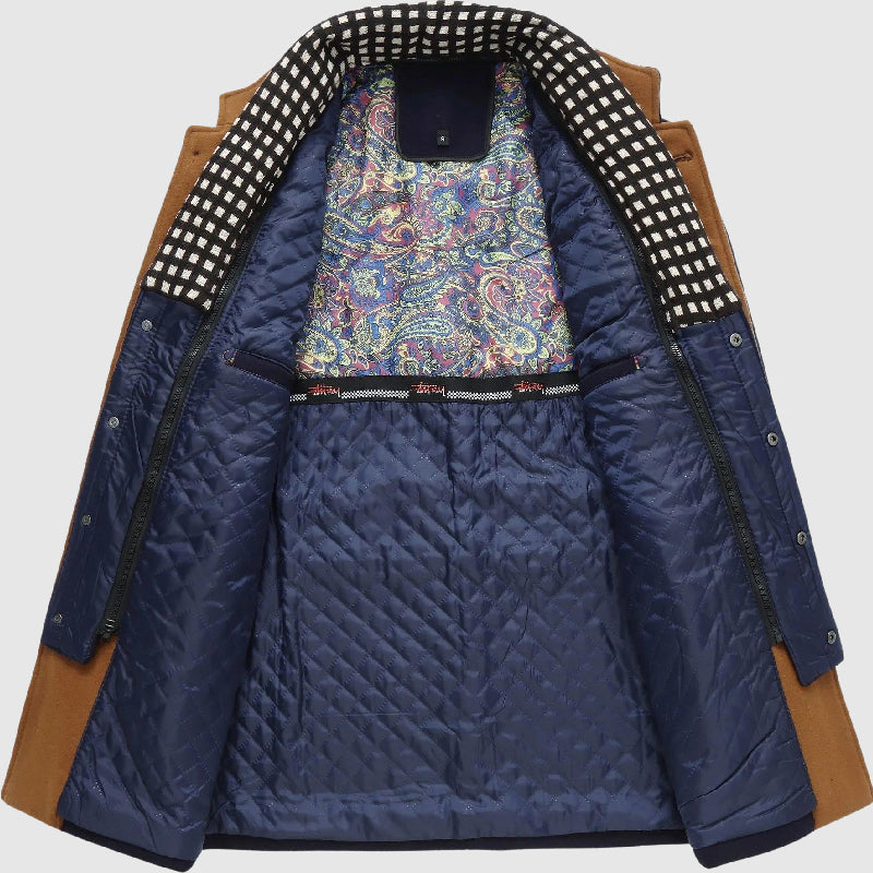 Herre Uldfrakke med Ternede Detaljer 4